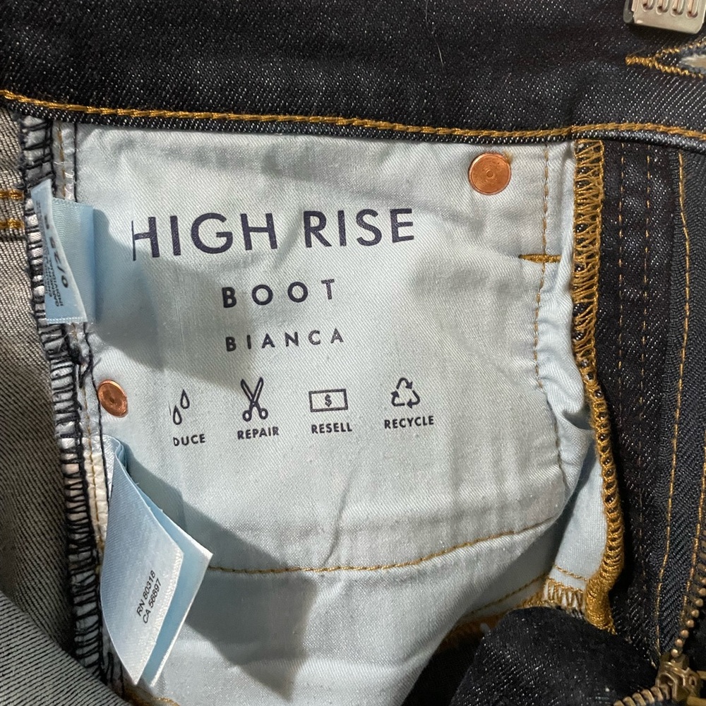 Dark wash Lucky Brand High Rise Bianca Boot Jean - Picture 3 of 6